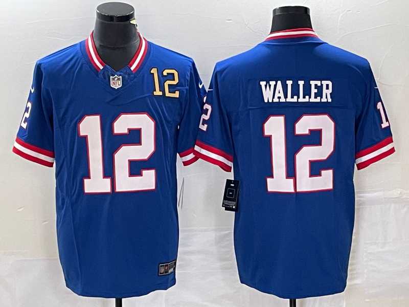 Men's New York Giants #12 Darren Waller Number Blue 2023 FUSE Classic Vapor Limited Jersey,We sell and wholesale Men's New York Giants #12 Darren Waller Number Blue 2023 FUSE Classic Vapor Limited Jersey on line form chian!